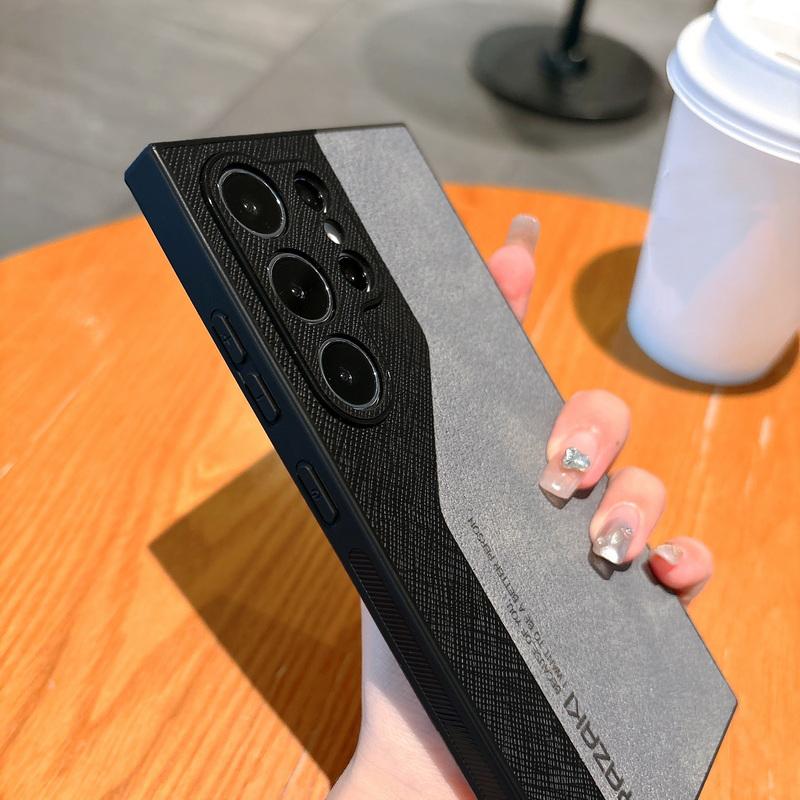 Для Samsung S25 S24 Ultra S23 S22 Plus S21 A56 A36 A55 A35 A54 чехол мягкий TPU гибридный PU кожаный чехол цвета соответствия ударопрочный телефон