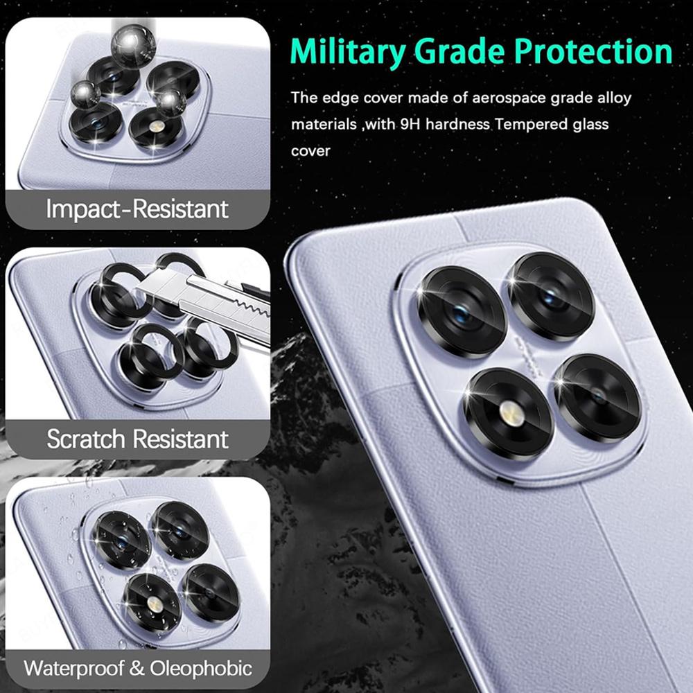 Защитная пленка для объектива из прозрачного закаленного стекла HD для Redmi Note 14 Note 14 Pro 5G 4G Note 14 Pro+ для Xiaomi POCO X7 Pro, защитная пленка для камеры с металлическим кольцом