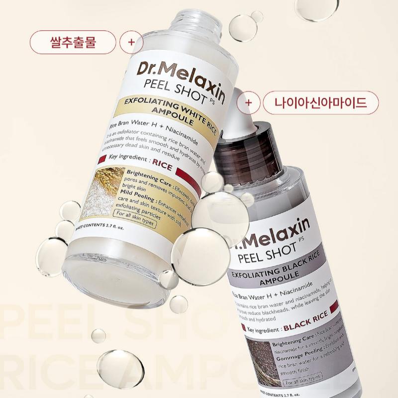 Dr. Melaxin Peel Shot Rice Ampoule Gommage Peeling Gel 80ml (White Rice+Black Rice)