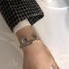 Round Star Bracelet for Women Men Vintage Thai Silver Bracelet Jewelry