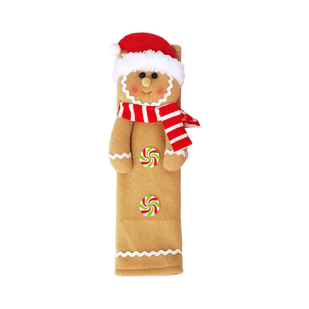 Flannel Gingerbread Man Refrigerator Handle Decoration - Christmas Gift