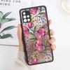 Матовый чехол с цветами для Samsung A05 Funda Galaxy A55 5G A54 A53 A52 A35 A34 A33 A14 A13 A12 A22 A23 A32 A51 A72 A73 M31 Твердый чехол