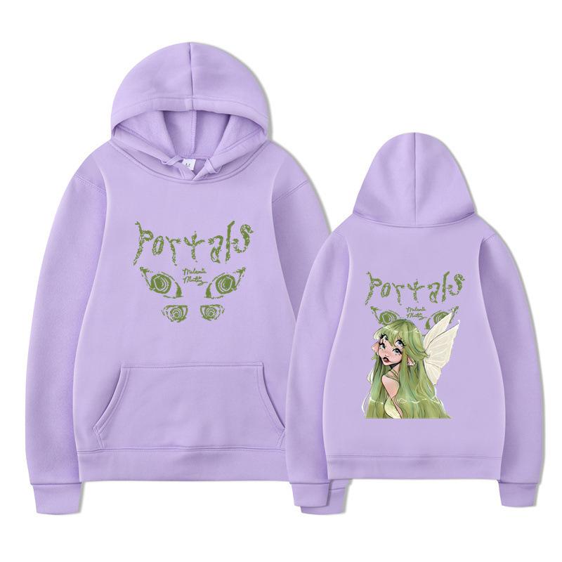Autumn And Winter Flower Letter Printed Sweater Hoodie