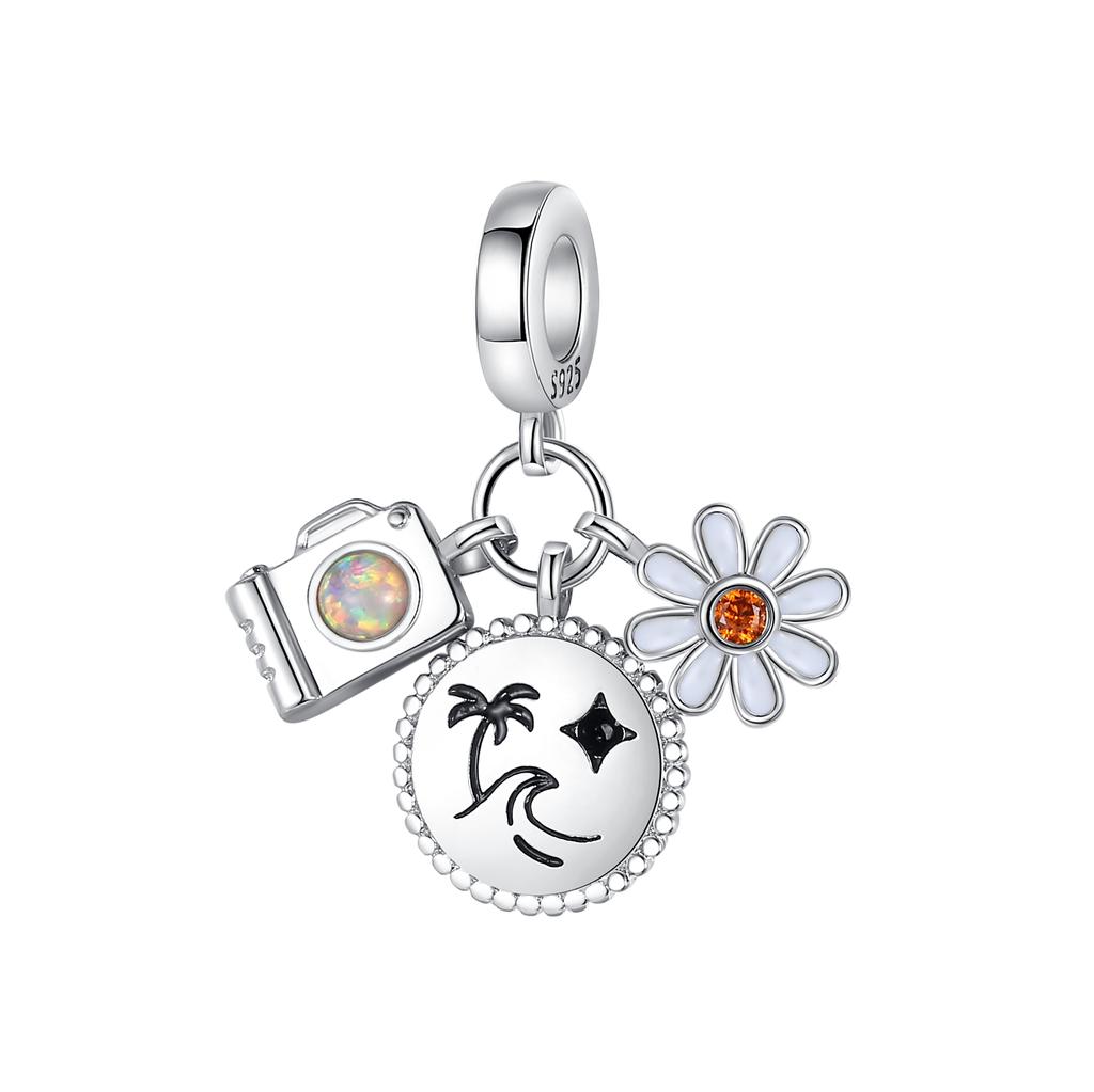 Новые мультяшные шармы серии «Космос и океан», подходят для оригинального браслета, бусины-шармы, ожерелье, женские медные украшения