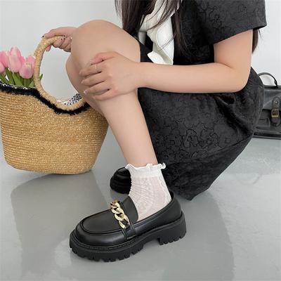 Модная женская обувь Женская обувь с закрытым носком Черные балетки Оксфорды Универсальные круглые толстые нескользящие туфли на каждый день Женские туфли