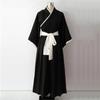 Anime Bleach Kurosaki Ichigo Cosplay Costume Adult Women / Men Outfits Black Kimono Batwing Coat Top Black Pant Belt Halloween Set