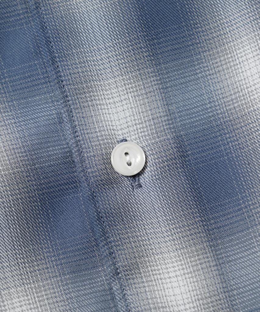 FRIZMWORKS Ombre Check Relaxed Half Shirt _ Blue
