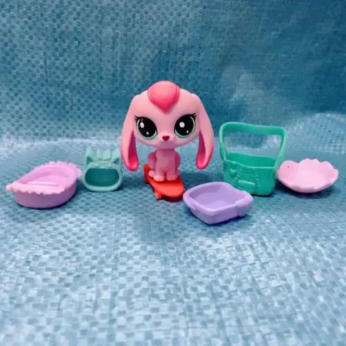 Hasbro Littlest Pet Shop Мультяшная Q-версия Животное Мини-подставки Котенок с короткой шерстью Собака Милый Большеглазый Детские Фигурки Игрушка