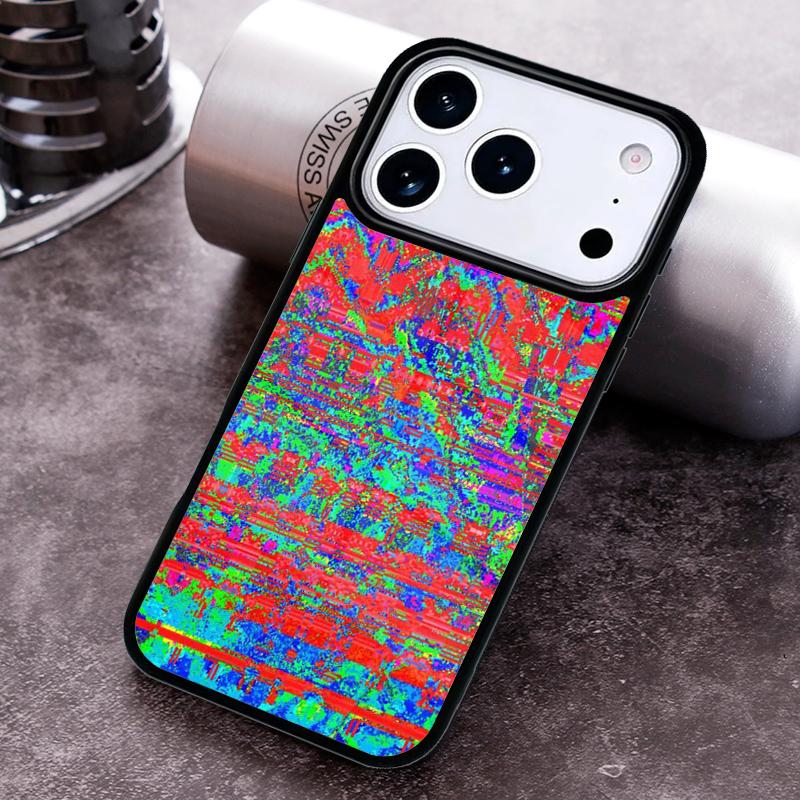 Абстрактный чехол для телефона в стиле Glitch Art для iPhone 17 16 15 14 13 12 11 Pro Max Plus 17Air Мягкий силиконовый чехол