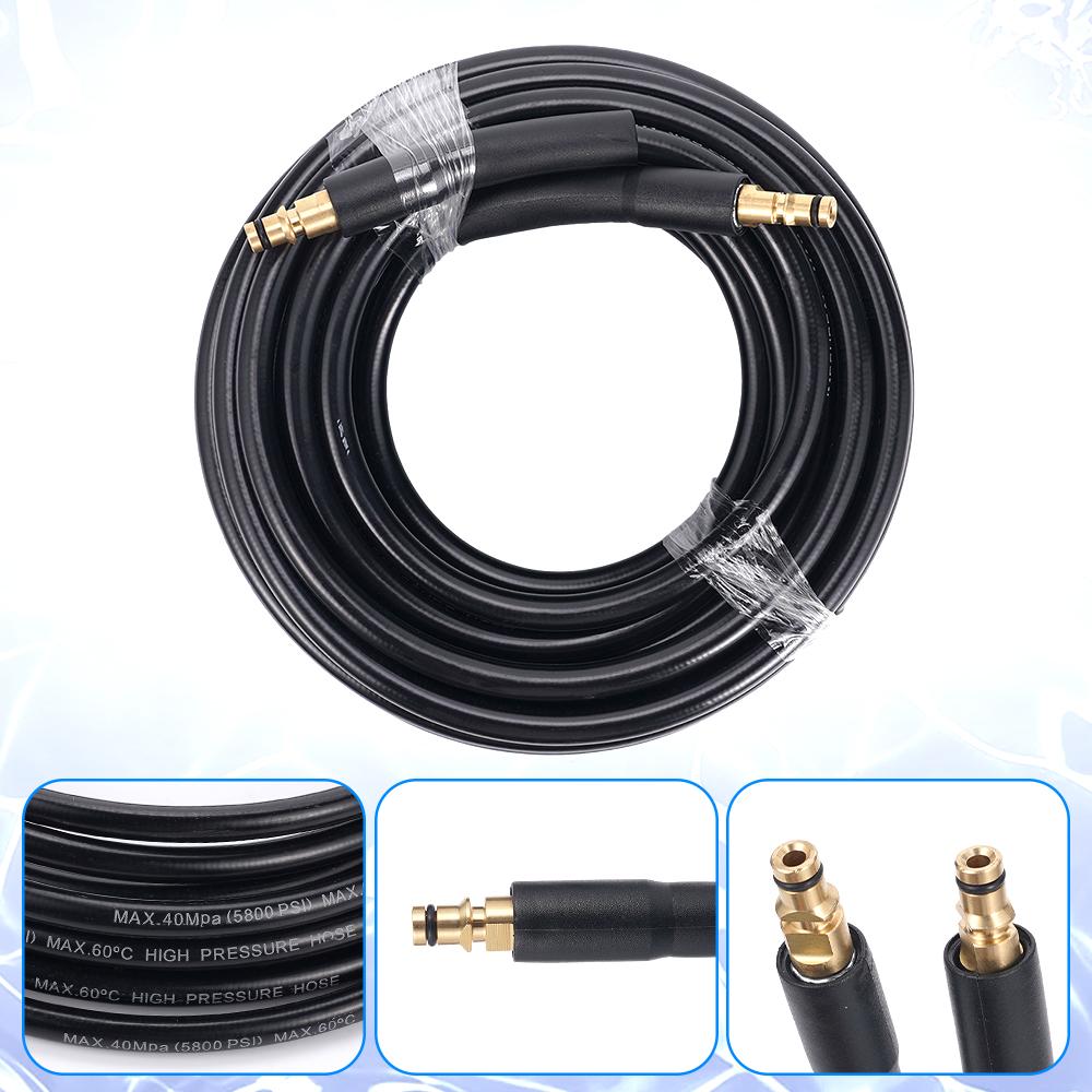 15m 5800psi High-pressure Cleaner Sewage Pipe Municipal Sewer Unblocking Pipe Kit Rinse Nozzle K2-K7 Cleanin Accessories