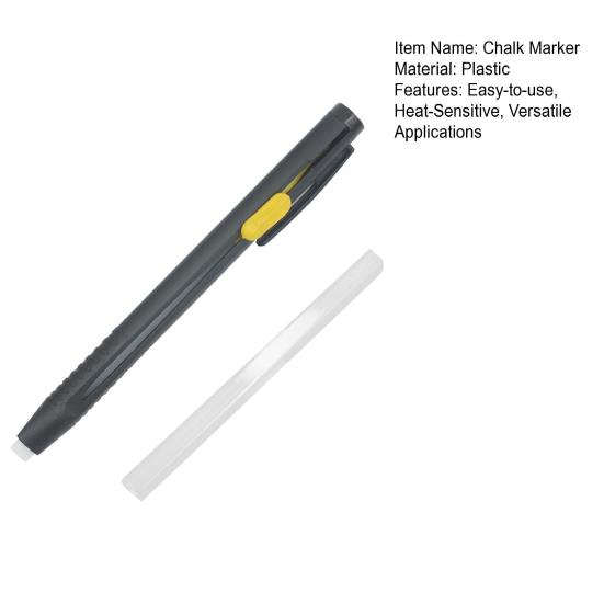 Fabric Chalk Marker Heat Erasable Sewing Chalk Pen Fabric Marking Pen with Chalk Refills for Quilting Embroidery DIY Sewing Tools