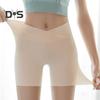 Women Safety Shorts Cross Waistband High Waist Ice Silk Seamless Yoga Leggings Solid Color Ultra-thin Bottoming Shorts