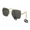 Gucci Simple Casual & Stylish Alloy Frame Square Sunglasses Men's Gold