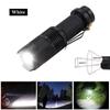 Mini SK68 Zoomable LED Flashlight Waterproof Green/Red/White/UV 365nm/395nm Torch Clip Pen Inspection Beam Light 3 Modes Lantern