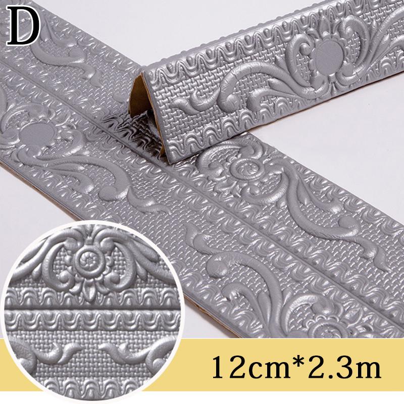 1 шт., пенопластовый плинтус, самоклеящиеся наклейки на стену, линия талии, 3D-тиснение, украшение для дома