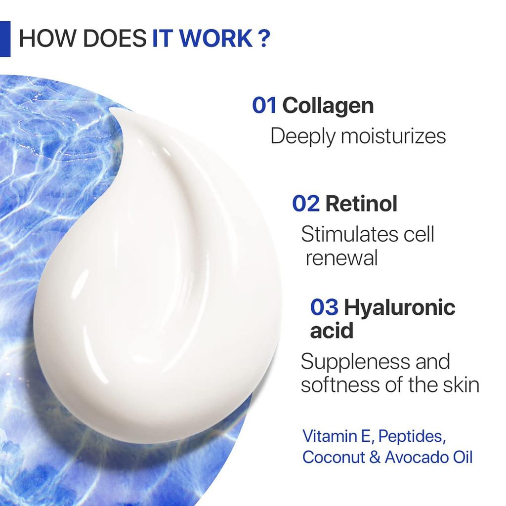 Retinol Collagen Cream Softens Facial Skin, Reduces Wrinkles, Moisturizes And Nourishes