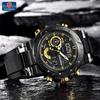 LIGE Sub-brand FOXBOX Fashion Digital Watch Men Dial Dual Display Outdoors Waterproof Sport Luminous Silicone Wristwatch
