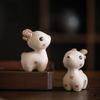 Handmade Purple Tea Favor Cute Deer Can Keep Tea Play Home Decoration Desktop Ceramic Ornaments