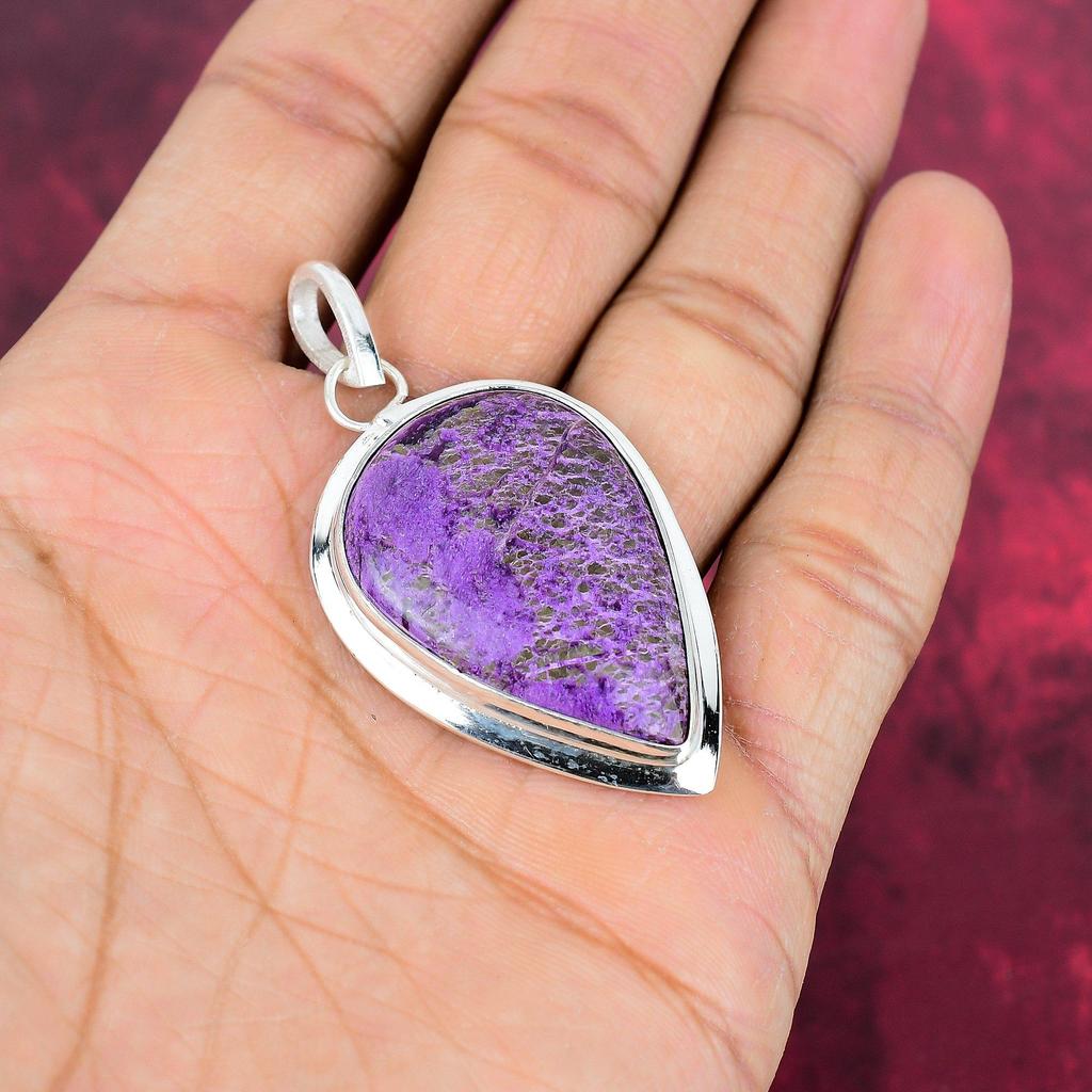 Ювелирные изделия из пурпурита, кулон из стерлингового серебра 925 пробы, ювелирные изделия ручной работы с драгоценными камнями, подарки для жены, абсолютно новый кулон