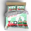 Santa's Express Christmas Train Bedding Duvet Cover Set Duvet Cover Pillowcases  (1*Duvet Cover 2*Pillowcases, without duvet insert)