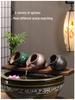 Ancient Method Fish Ecosystem: Flowing Water Pottery Jar with Open Circulation for Creative Landscaping and Balcony Décor.