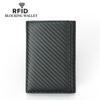Carbon Fiber Rfid Trifold Wallet for Men with RFID Blocking Security Trifold Mens Wallet Large Capacity Multi Card Holder Male Purse