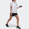 Adidas T Shirts Women's White Crew Neck Moderate Straight Fit HB1443