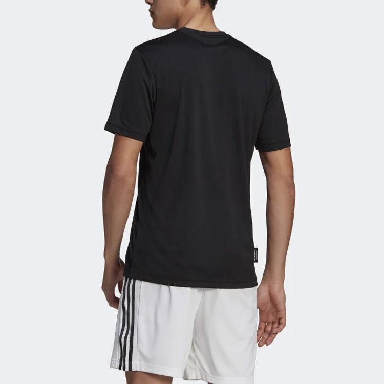 Adidas T Shirts Men's Black Crew Neck Moderate Straight Fit GL3263
