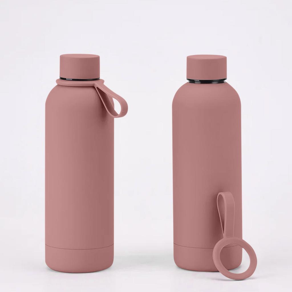 500 мл с портативной ручкой из нержавеющей стали, маленькая изолированная чашка с горлышком, портативная бутылка для воды для занятий спортом на открытом воздухе