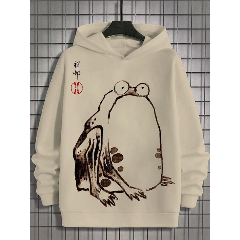 Осень и зима Мужская толстовка с капюшоном Animal Art в японском стиле Harajuku Fashion Casual Sports Hoodie Pattern Осень и зима