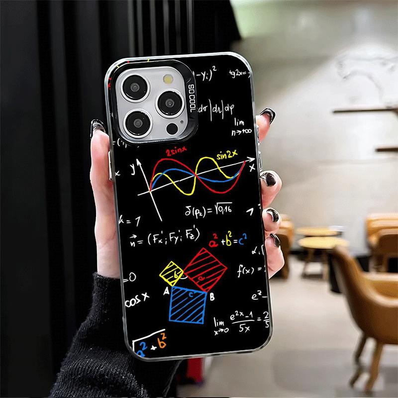 Physics Chemical Mathematics Soft Phone Case for iPhone 15 16 17 Pro Max 17Air 16E 14 Plus 13 12 Mini Shockproof Cover Back Shel