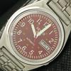 USED VINTAGE SEIKO 5 AUTO 7009A JAPAN MENS DAY/DATE RED WATCH 621b-a413547-2 SKU621b-a413547