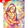 5D DIY Diamond Painting Portrait Mom and Baby Full Round Rhinestone Picture Embroidery