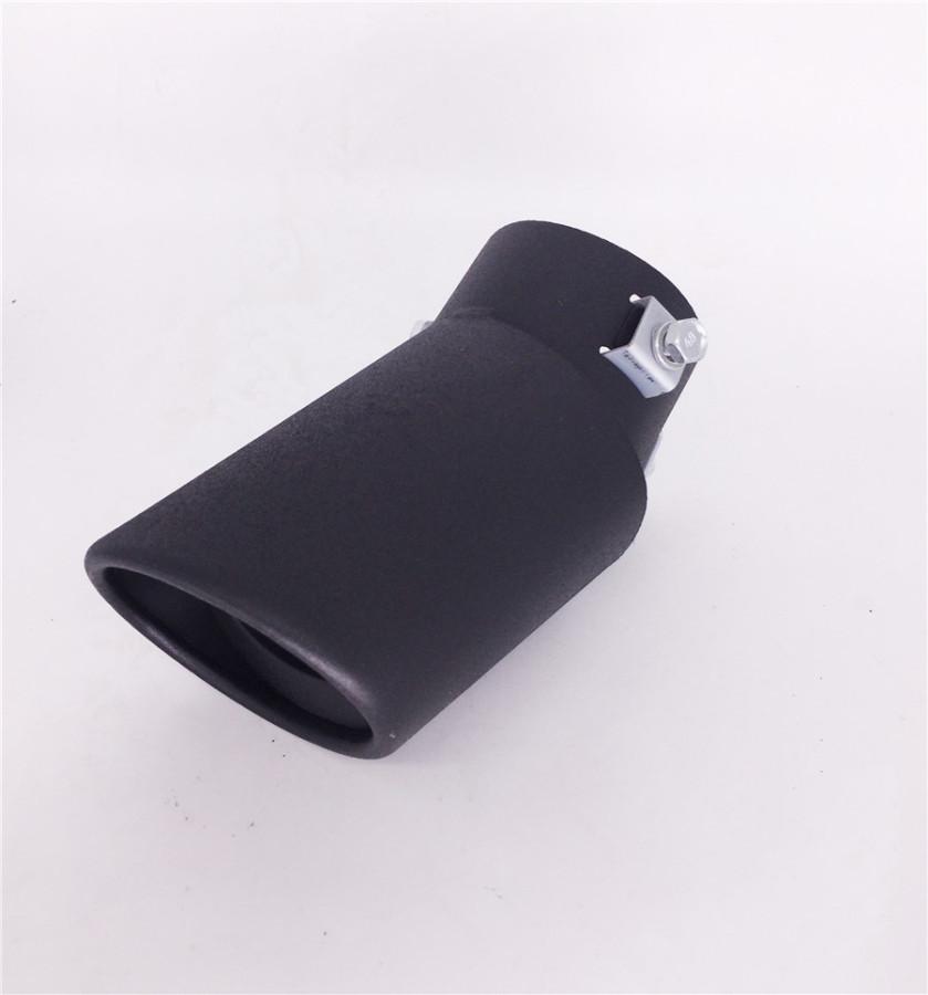 Черный 62 мм Нержавеющая сталь Автомобили Наконечник выхлопной трубы труба Хвостовая насадка Глушитель Крышка Автостайлинг