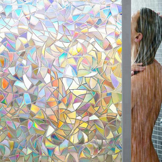 1 рулон, наклейка на окно «Ловец Солнца», ПВХ, защита конфиденциальности, Радуга, Полумесяц, Луна, стеклянное покрытие, статическое украшение для окна, пленка, наклейка