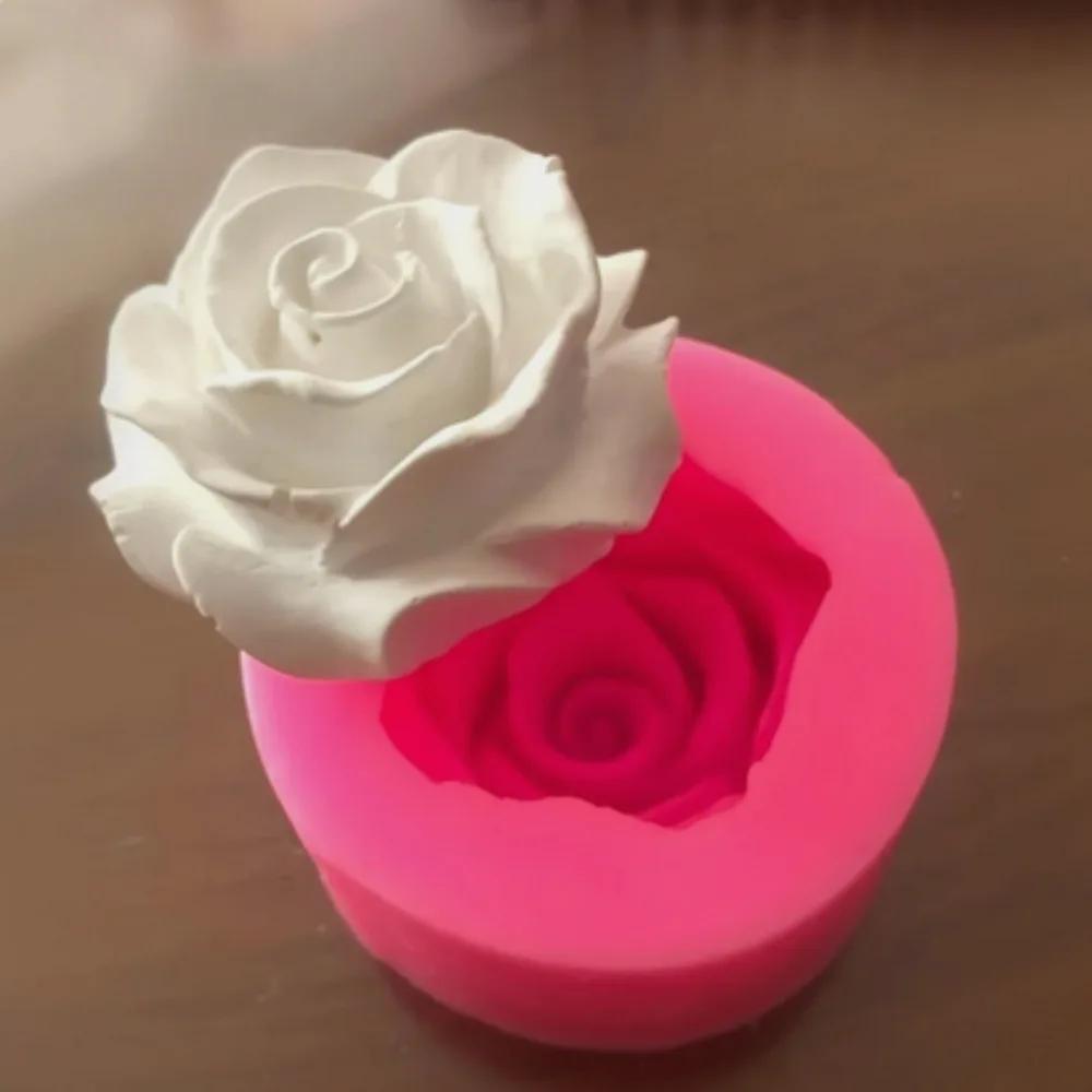Форма цветка розы, силиконовая форма для торта своими руками, 3D, помадка, мыло, кекс, конфеты, шоколад, желе, украшения, инструменты для выпечки, формы