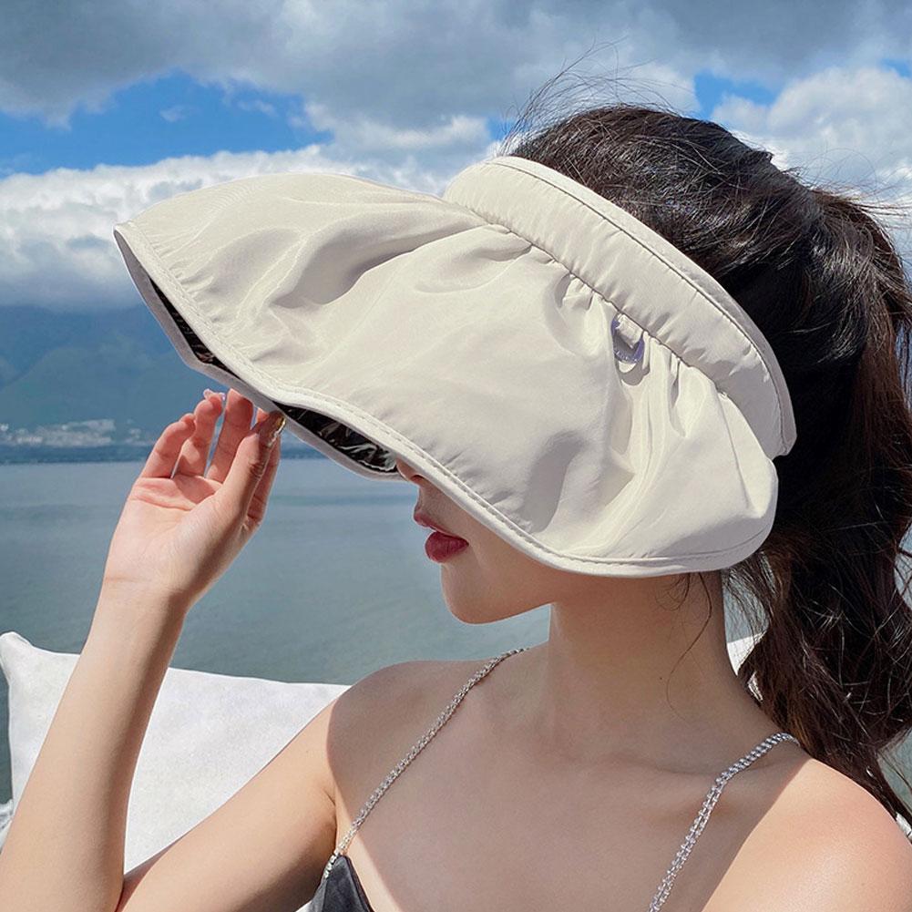 Women Foldable Wide Brim Sun Hat Adjustable UV Protection Breathable Roll-up Portable Outdoor Hiking Fishing Hat