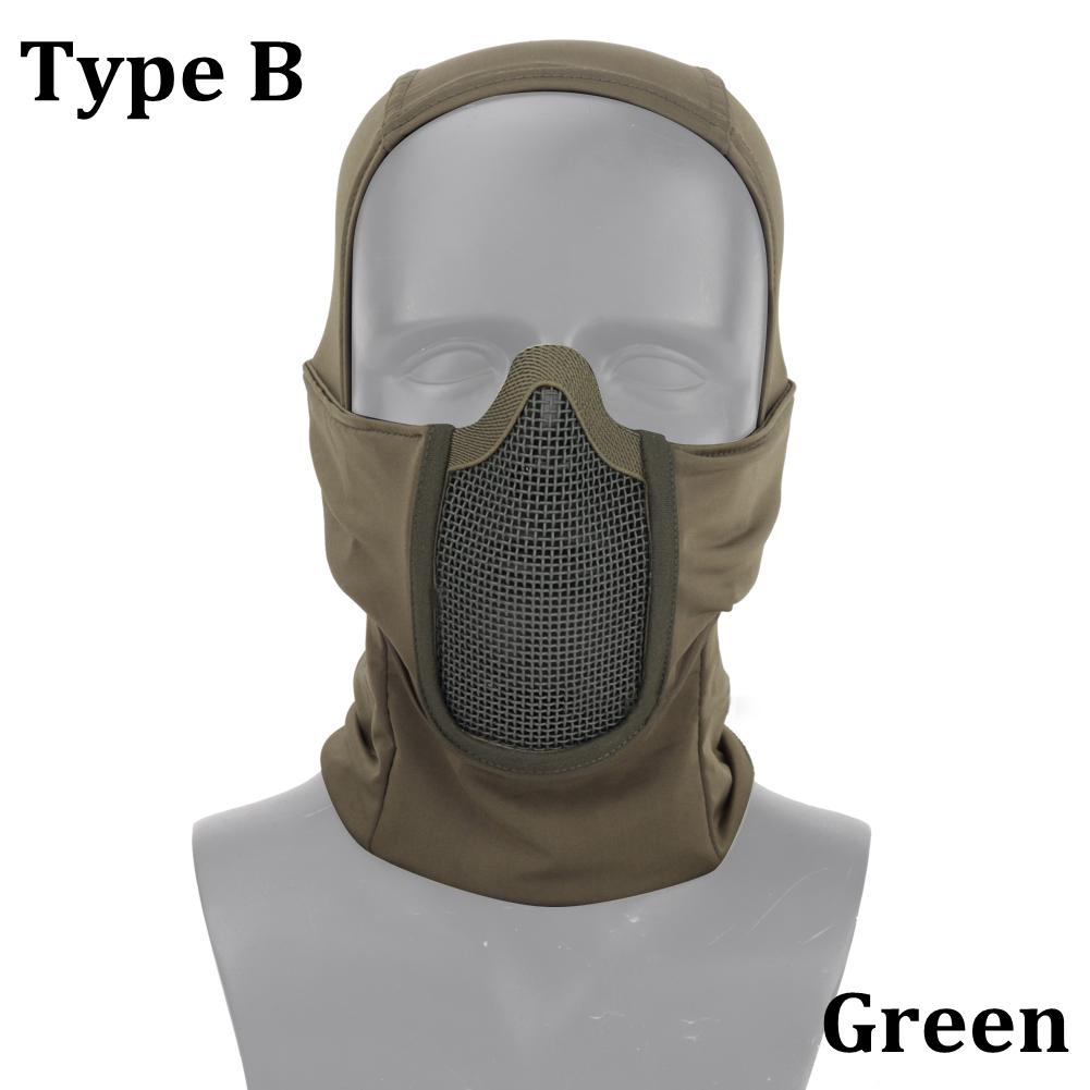 Tactical Full Face Mask Mesh Balaclava Cap Motorcycle Army Airsoft Paintball Headgear Hunting CS Game Protective Mask