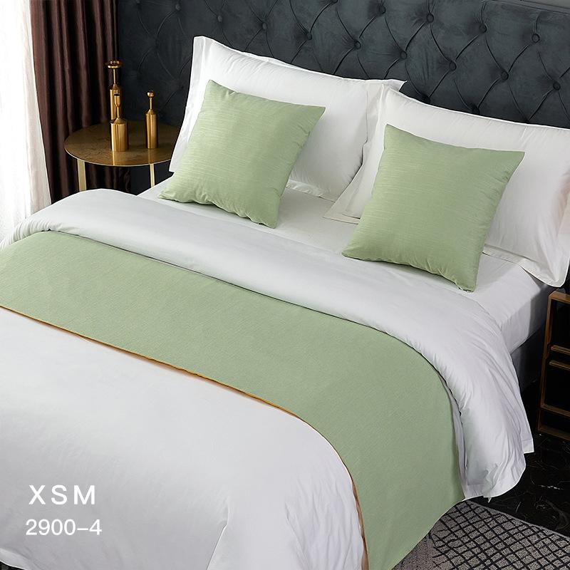 Скандинавские однотонные дорожки для кроватей, простота, хлопковые и льняные дорожки для свадебной комнаты, покрывало для флага на кровать, украшение для отеля, полотенце для хвоста кровати