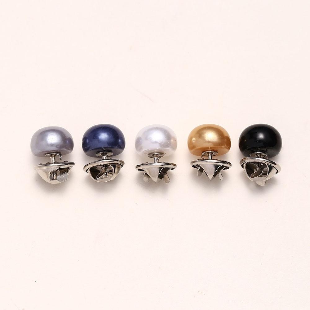 10pcs Needle Buckle DIY Decorative Safety Button Covers Imitation Pearl Button Brooch Pins For Hats