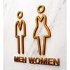 (Gold Bathroom Toilet Restroom Sign Door Accessories Symbol Sign Adhesive Backed Toilet Symbol Men's and Women's Bathroon Sign Set for Home Office