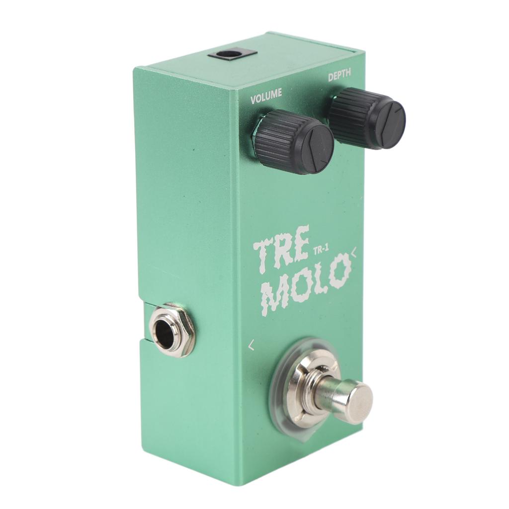 Tremolo Effect Pedal 6.35mm Input Output Interface Bass Electric Guitar Tremolo Pedal with LED Light