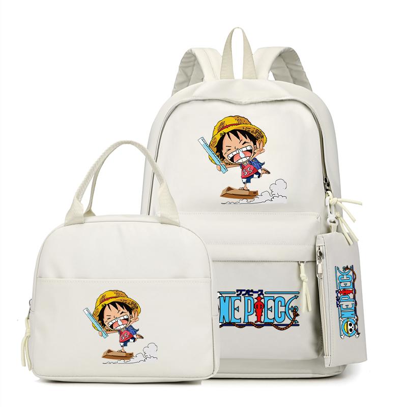Цельный рюкзак в стиле аниме, 3 шт./компл., рюкзак для девочек-подростков, школьный рюкзак с сумкой для обеда, сумка для книг, удобная дорожная сумка