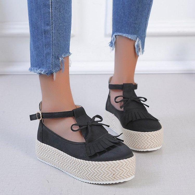 Мода Женские винтажные сандалии на плоской платформе Женская обувь ручной работы Женские модные сандалии с кисточками Удобные сандалии Женская обувьs667