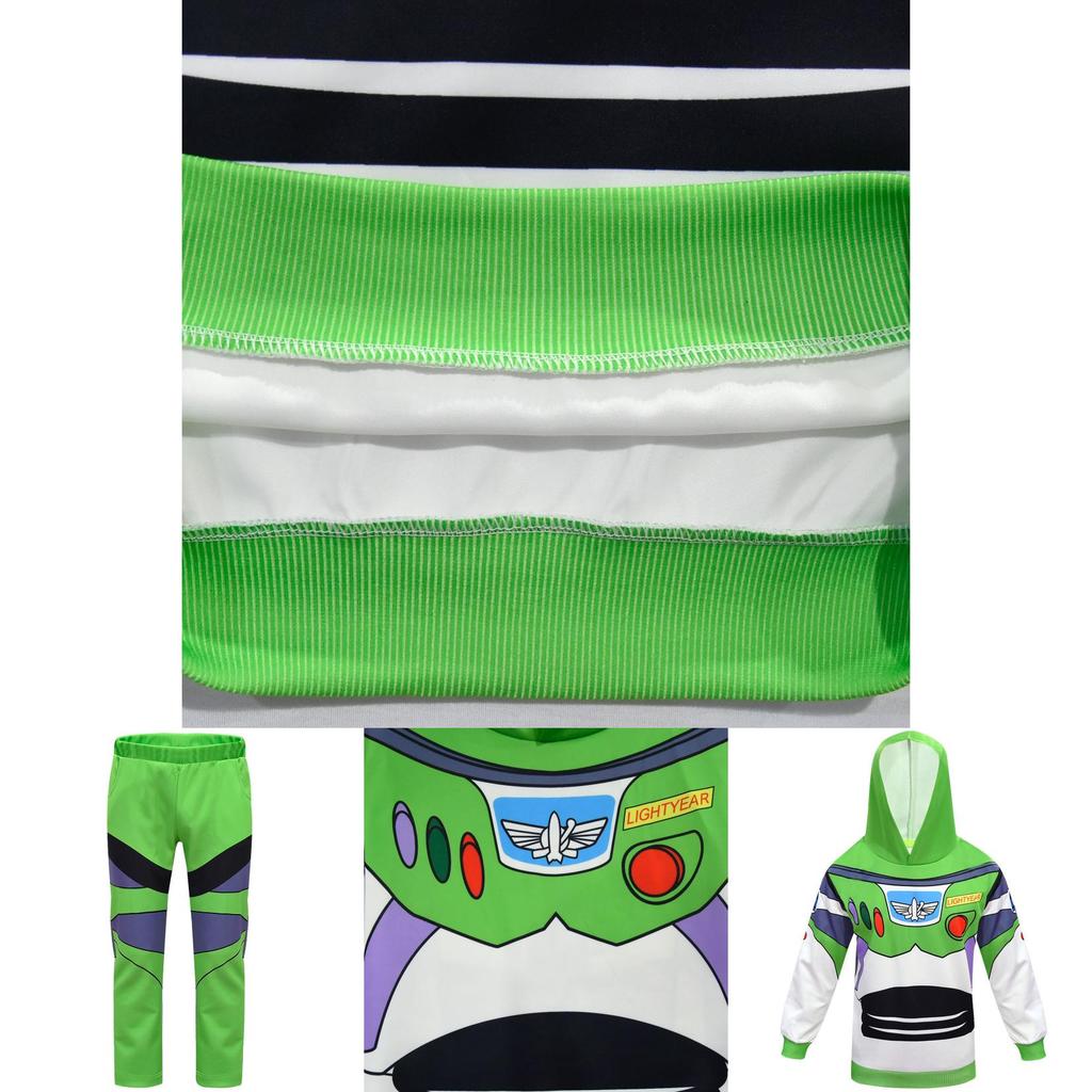 Adorable Toy Story 4 Cosplay Buzz Lightyear 2pcs Set Hoodie Pants Halloween Costume