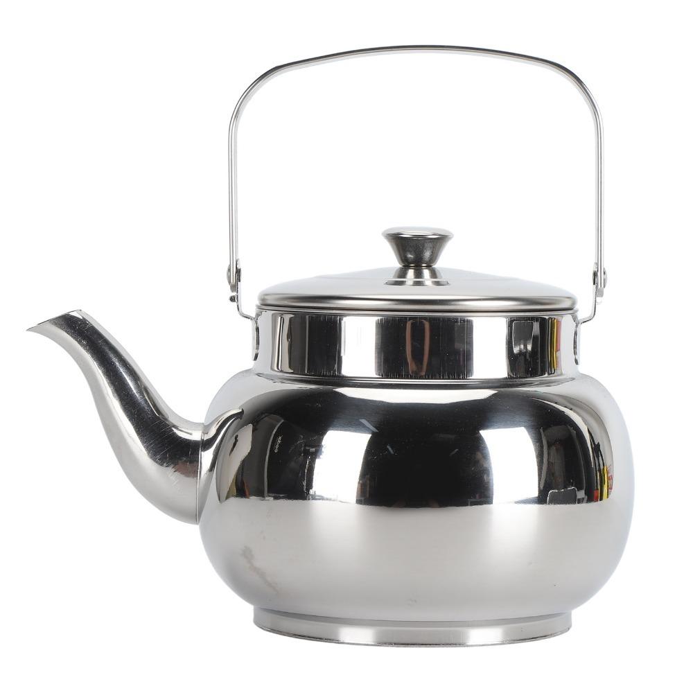 Removable Filter Metal Tea Kettle 1L Capacity Serving Tea Pot Restaurant Use