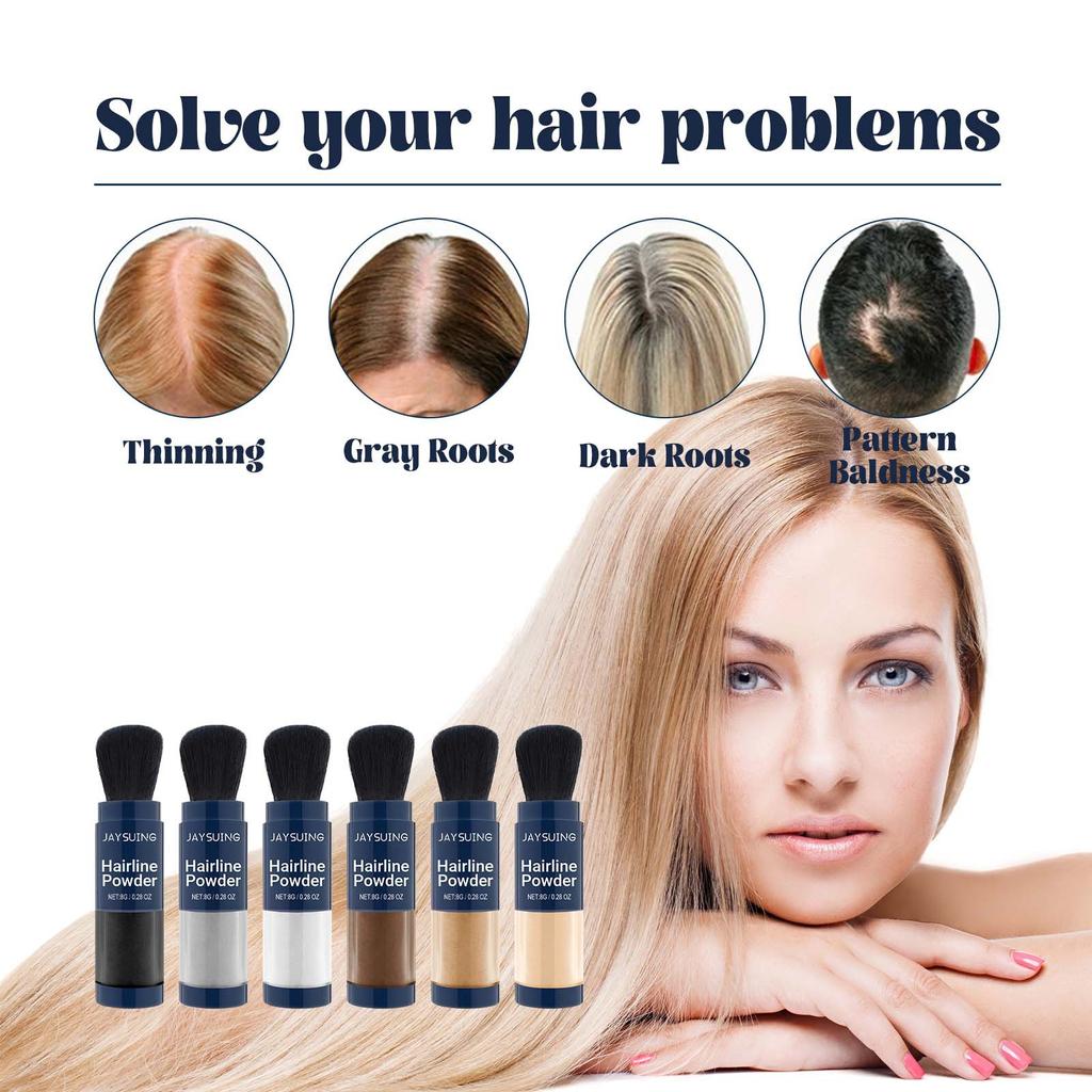 Пудра для волос Dense Hair Fiber Powder, густые волосы, пушистые, дополнительный цвет, заполняющий линию роста волос, освежающий, контролирующий жирность