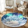 Trendy Round Ocean Multicolor Floor Rug, Non-Slip Floor Mat for Nursery