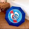 Складной зонт-автомат с узором RC Strasbourg Alsace, портативный и складной дизайн, 8 спиц, рождественский или день рождения.