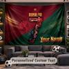 Wall Hanging Tapestry Custom NameCristiano Ronaldo Pattern Personalized Printed Fabric Wall Decor